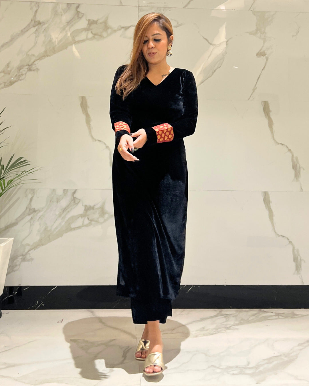 Black Velvet Kurta & Palazzo - Set of 2 – The Svaya