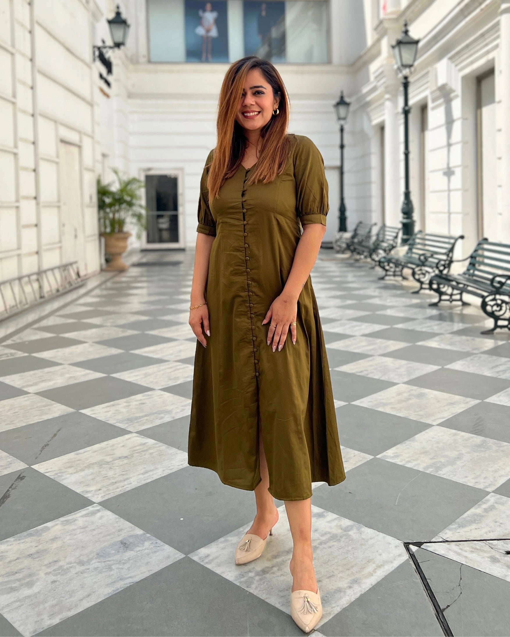 chinese dress ladies Whisper Maxi Dress Olive / S