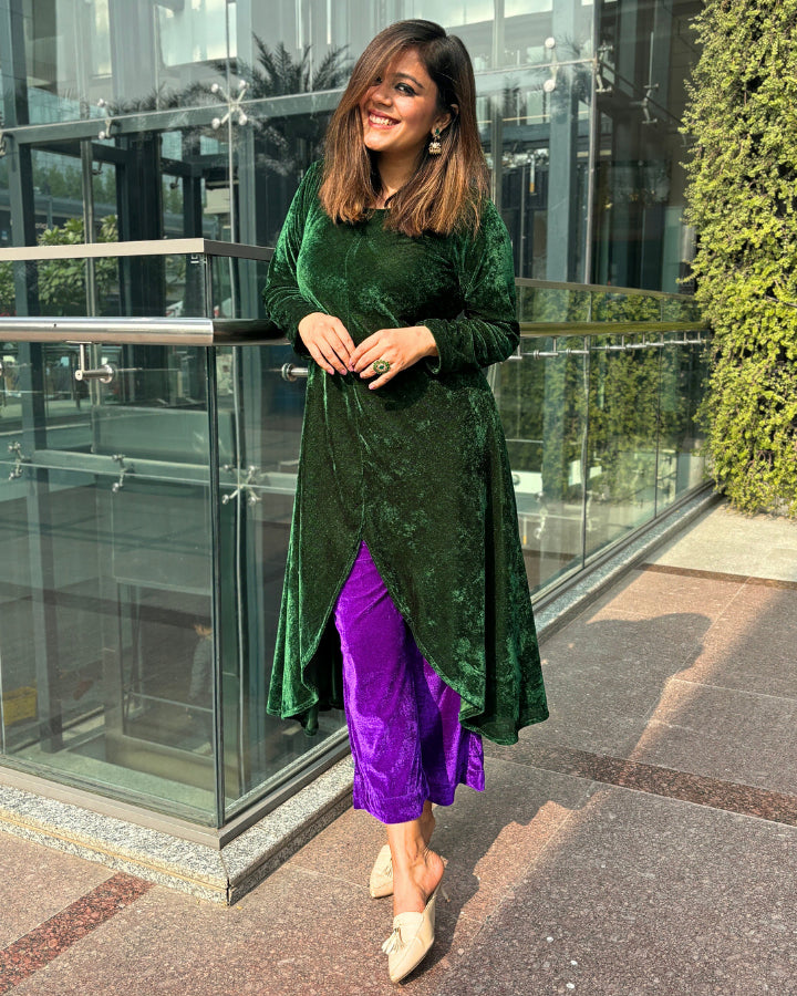 Asymmetrical indo western dress online