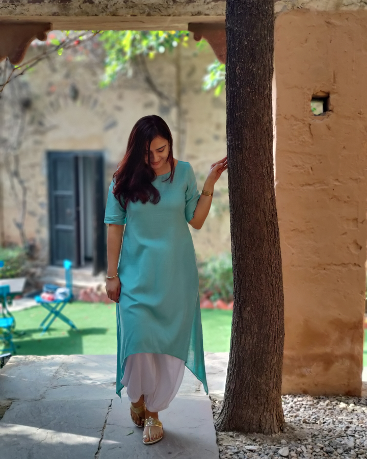 White Narrow Hem Bottoms For Women