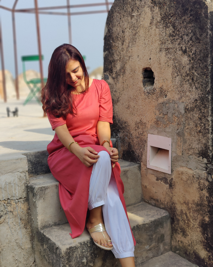 White Narrow Hem Bottoms For Women