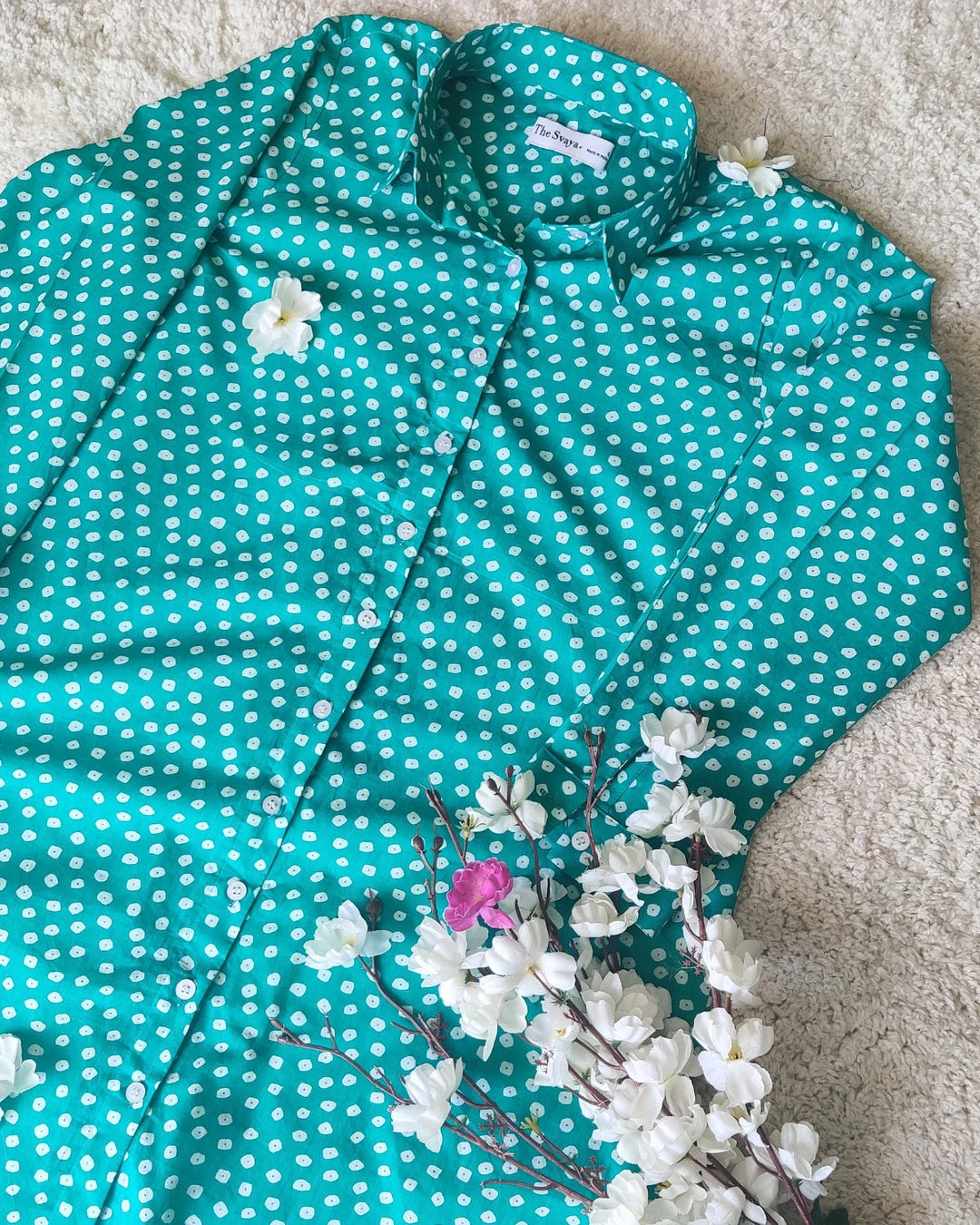 Green Polka Long Shirt