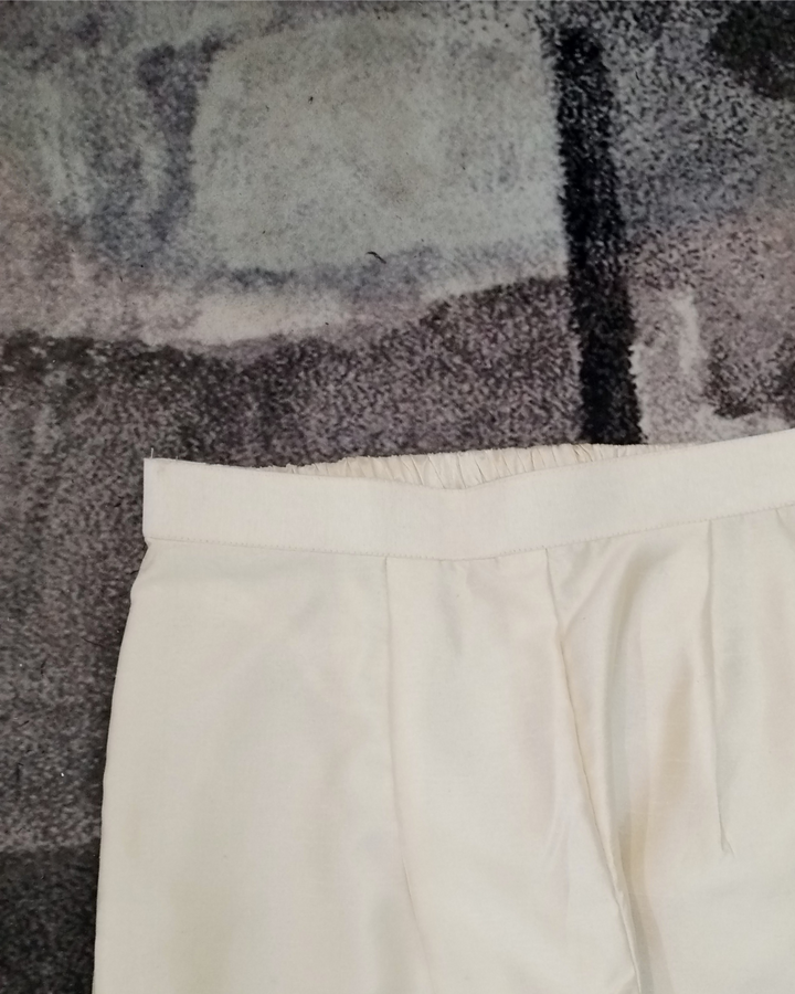 Ivory Silk Pants