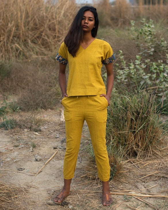 Mustard two piece discount set