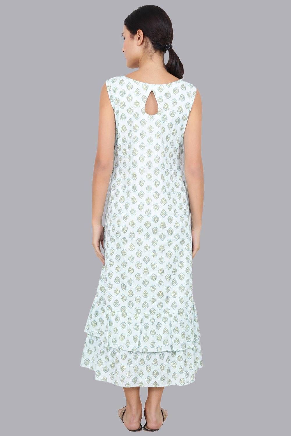 Women's Mint Tiered Long Dress