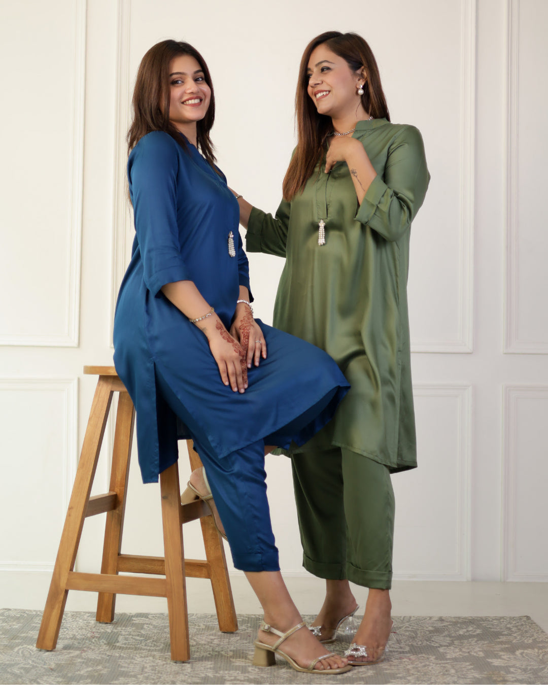 Pine Green Modal Kurta Set of 2