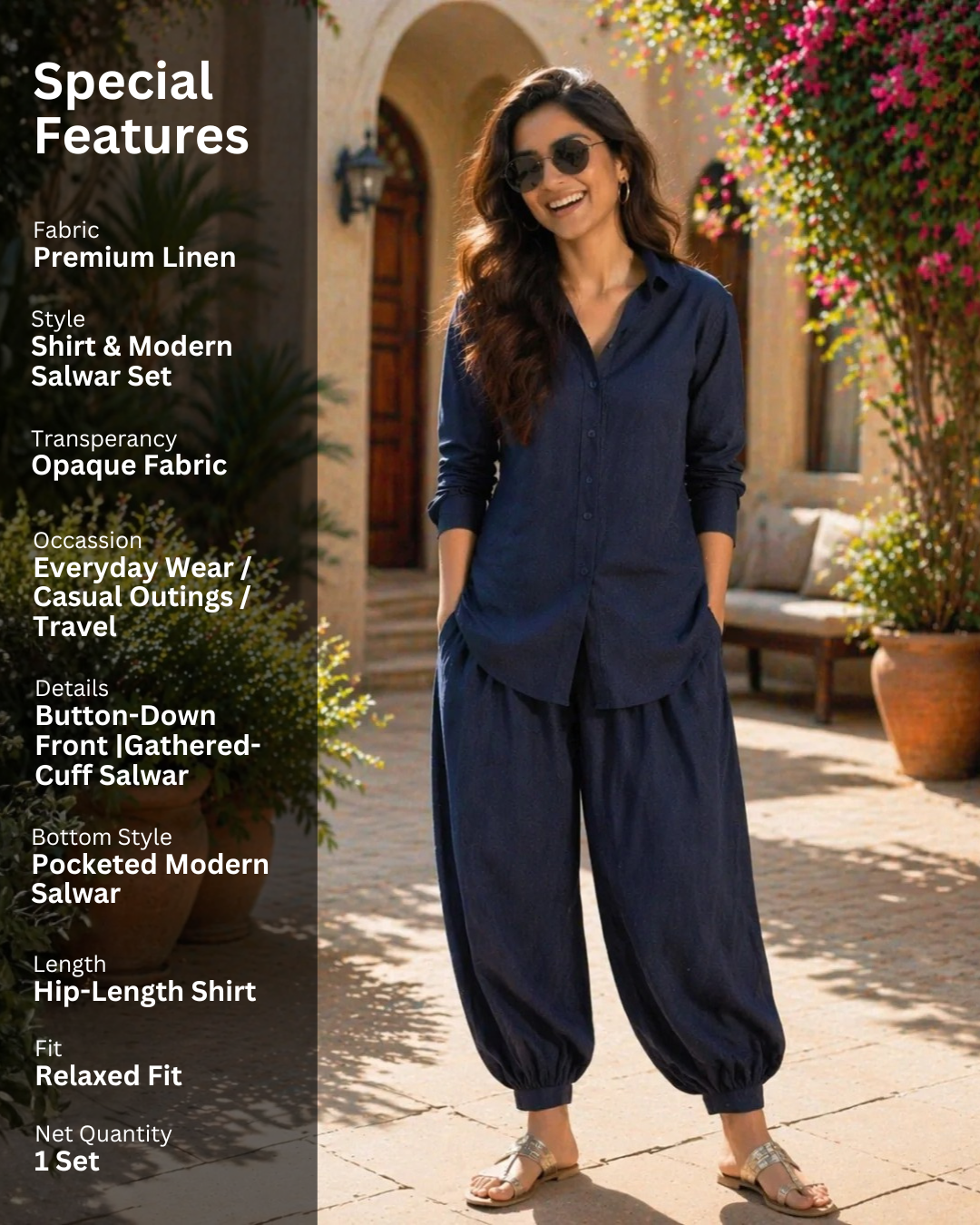 Women's Seal The Blue Shirt With Modern Salwar