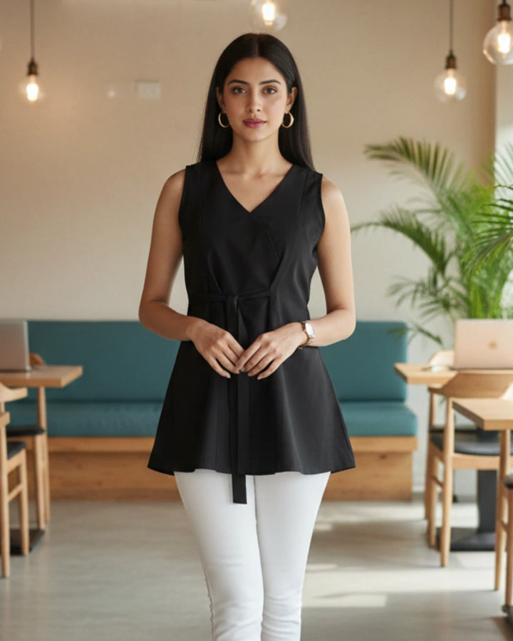 Power Blazer Crepe Top For Women