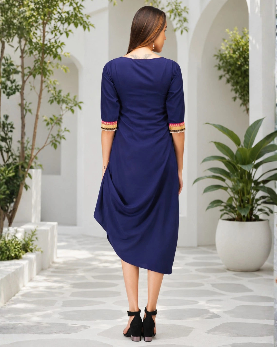 Blue Draped Drama