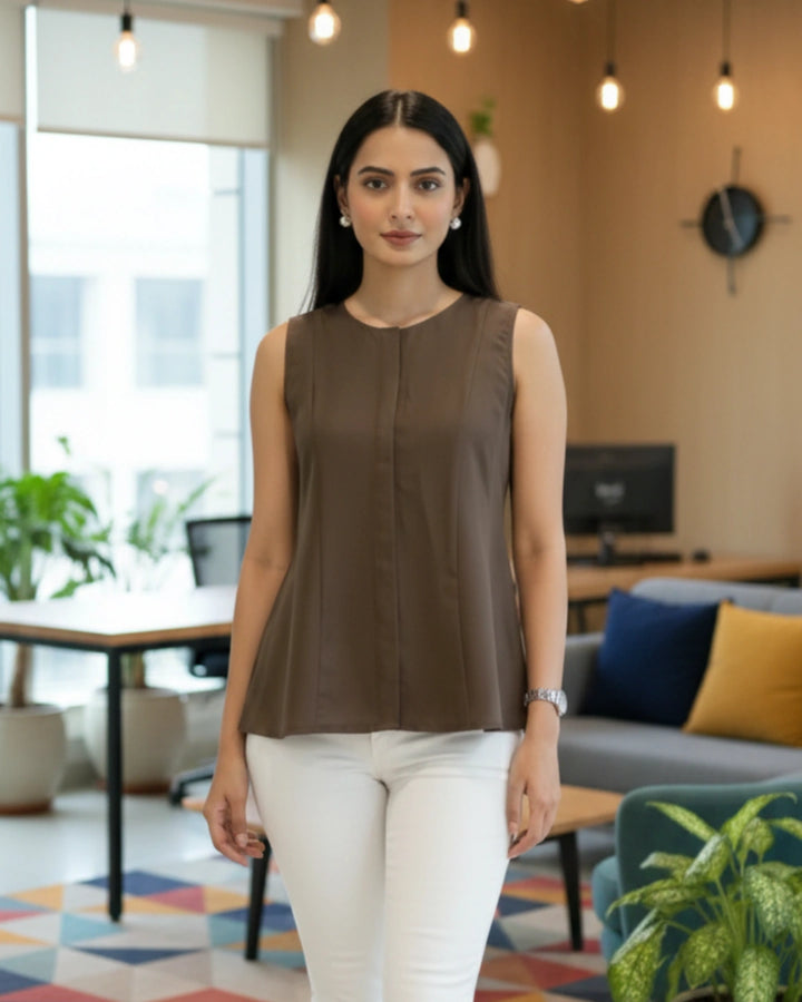 Oh So Serious Crepe Top For Women