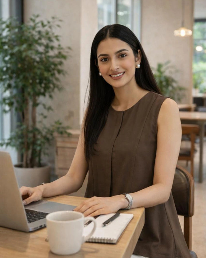 Oh So Serious Crepe Top For Women