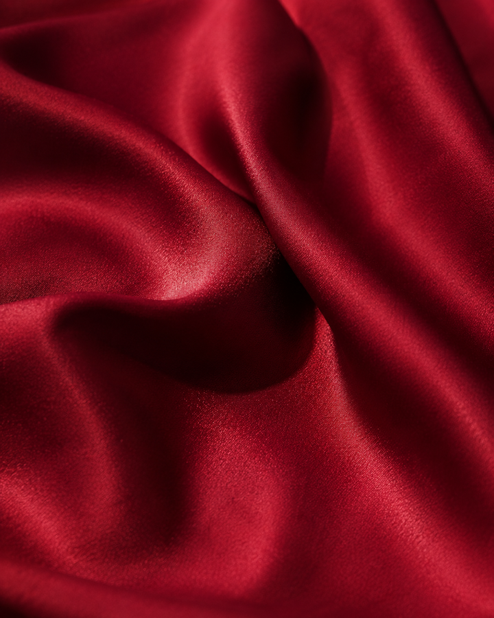 Cherry Red Luxe Satin Halter Top