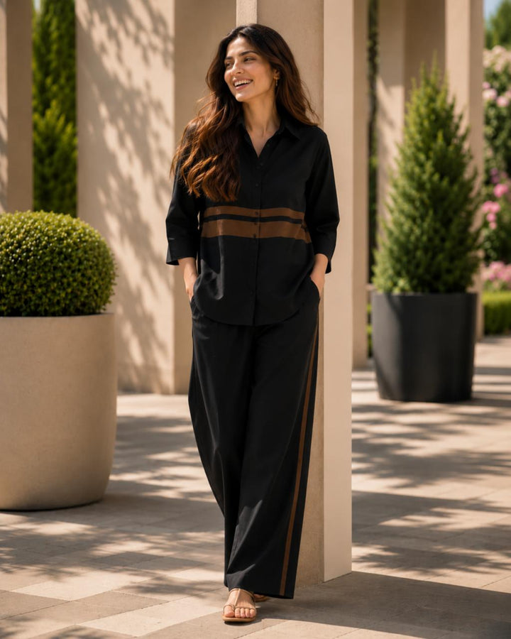 Classic Urban Black Co-ord Set For Women