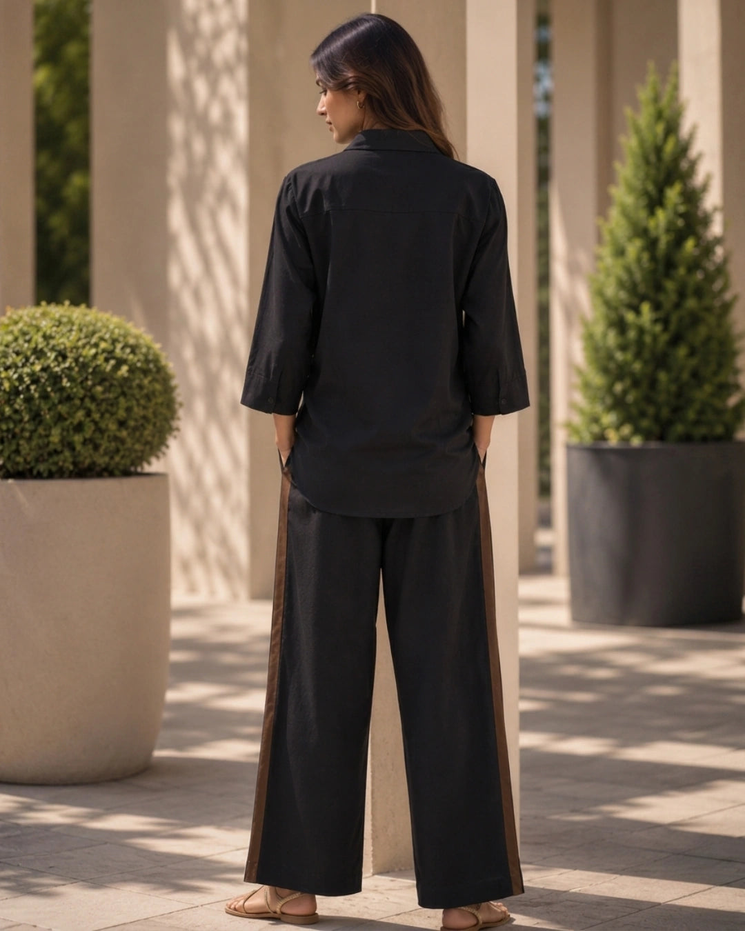 Classic Urban Black Co-ord Set For Women