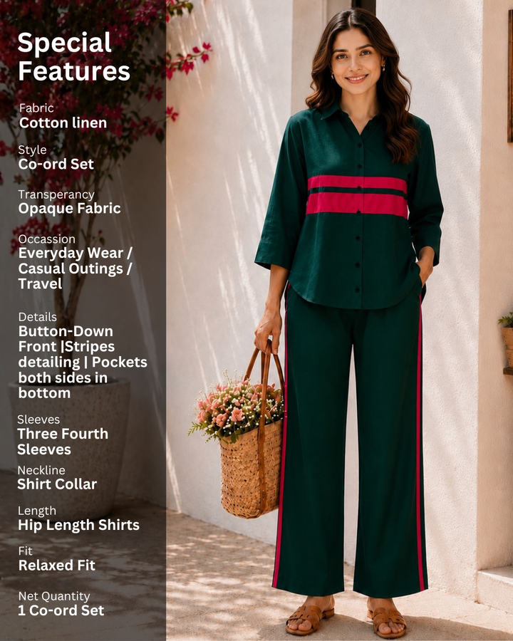 Classic Urban Evergreen Co-ord Set For Women