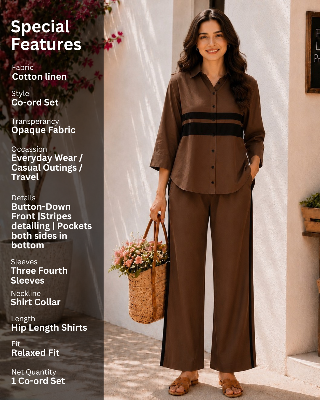 Classic Urban Mocha Co-ord Set For Women