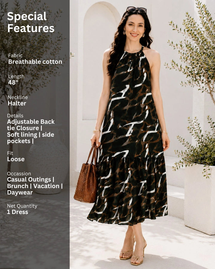 Cocoa Crush Back Tie Dress For Women