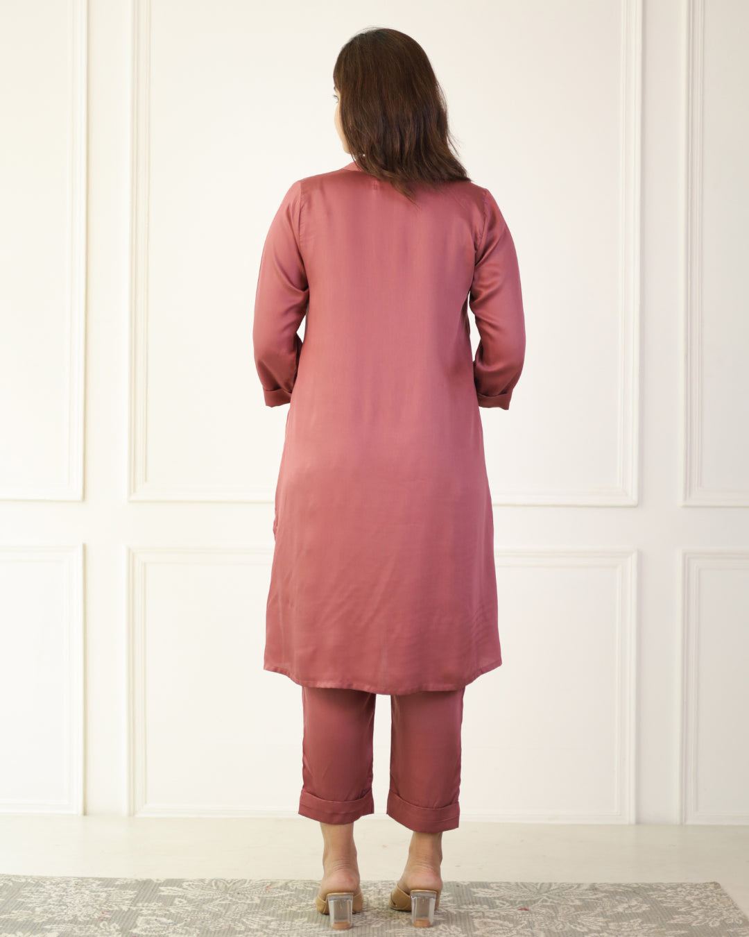 Dusty Rose Pink Modal Kurta Set of 2