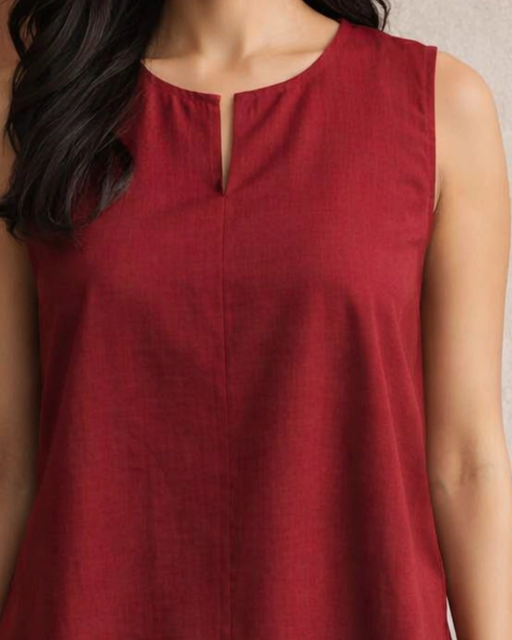 Feeling Fire Cotton Linen Summer Top For Women