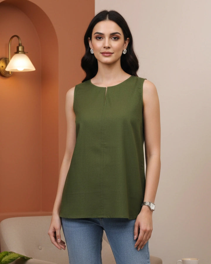 Feeling Fresh Cotton Linen Summer Top For Women