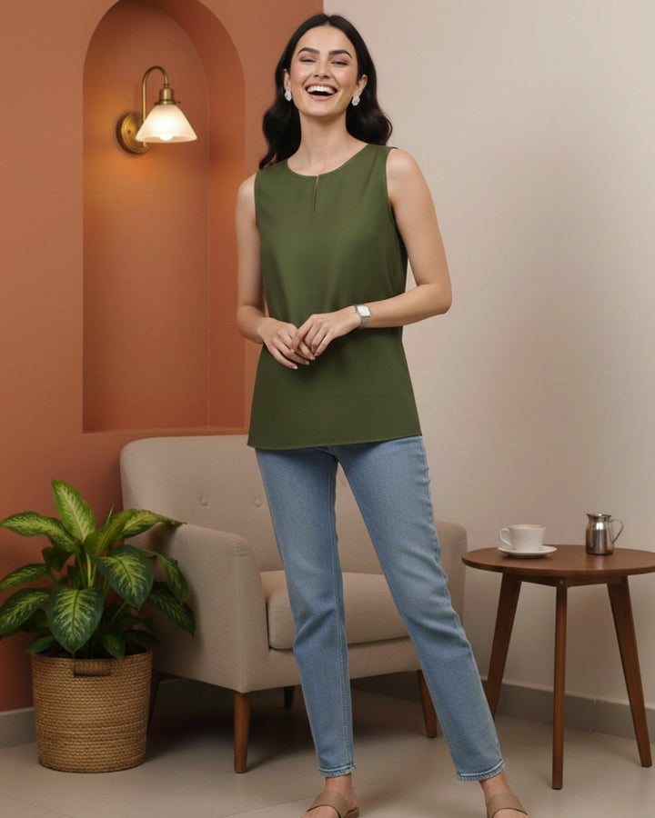 Feeling Chill Slub Summer Top For Women