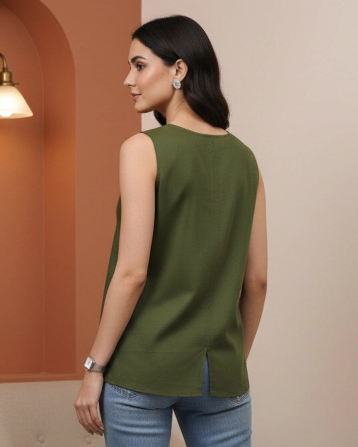 Feeling Fresh Cotton Linen Summer Top For Women