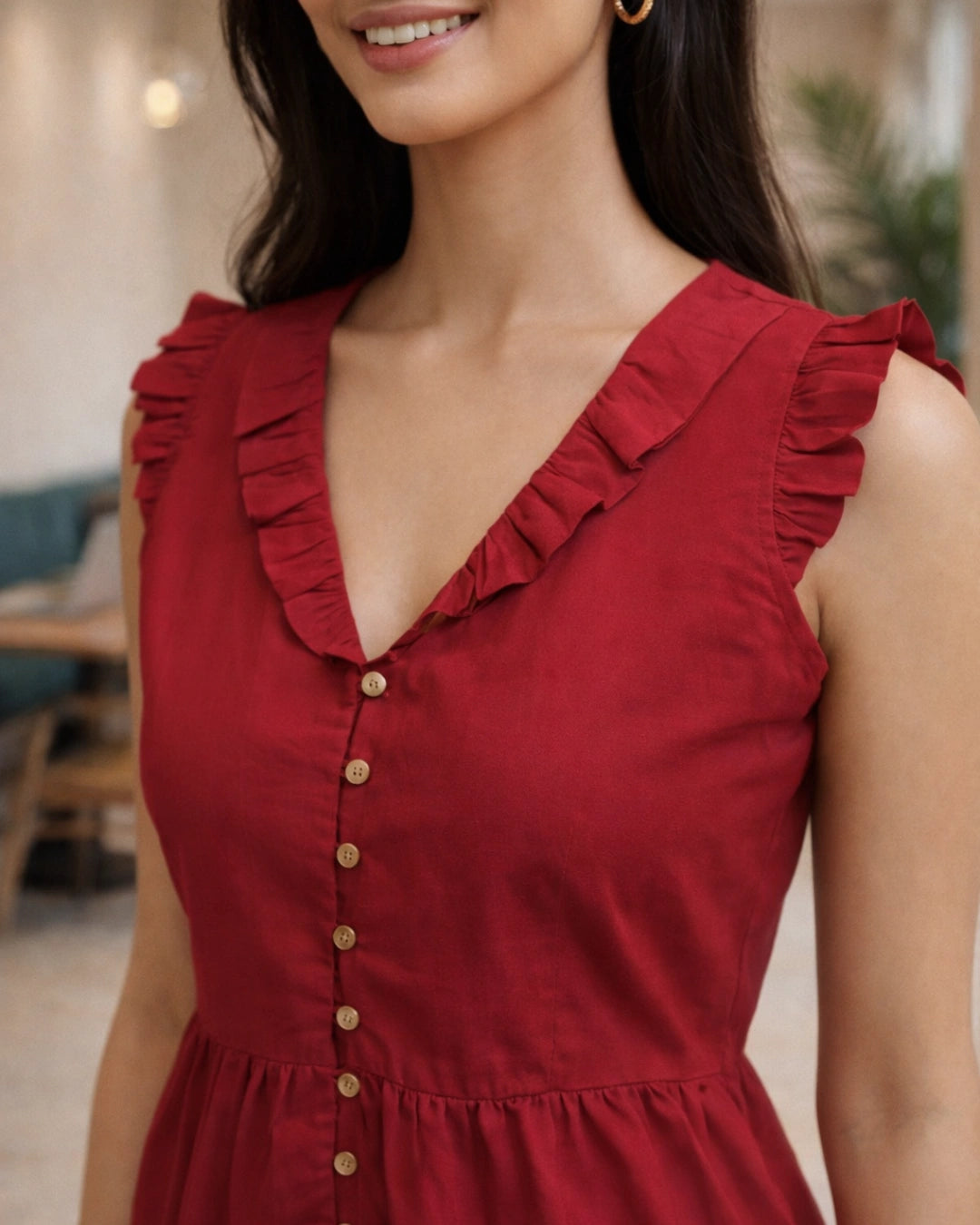 Frill-n-Frolic Red Women's Shirt