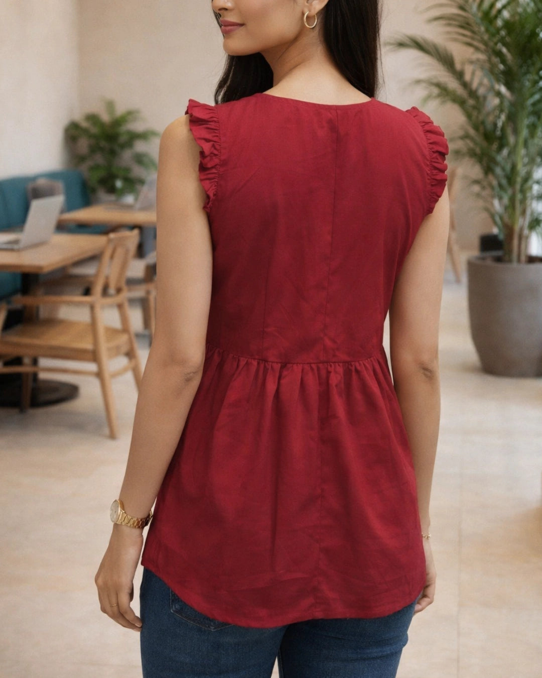 Frill-n-Frolic Red Women's Shirt