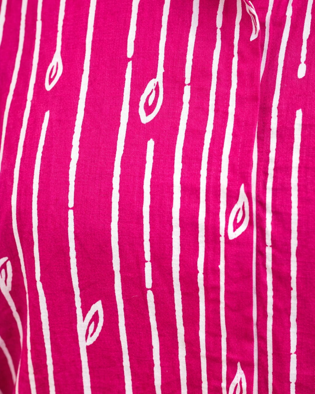 Fuchsia Pink Striped Classic Cotton Shirt