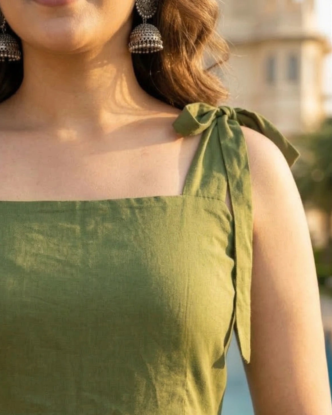 Grass is Green Tie Top in Softest Modal For Women
