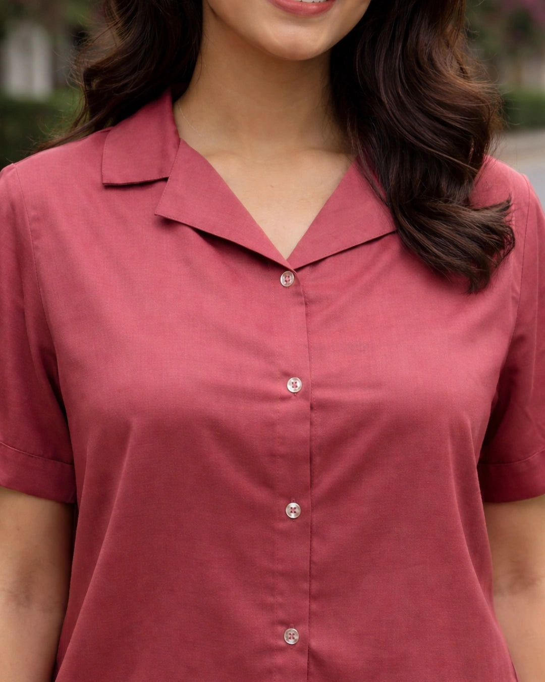 In The Face Blush Pink Cropped Women's Shirt