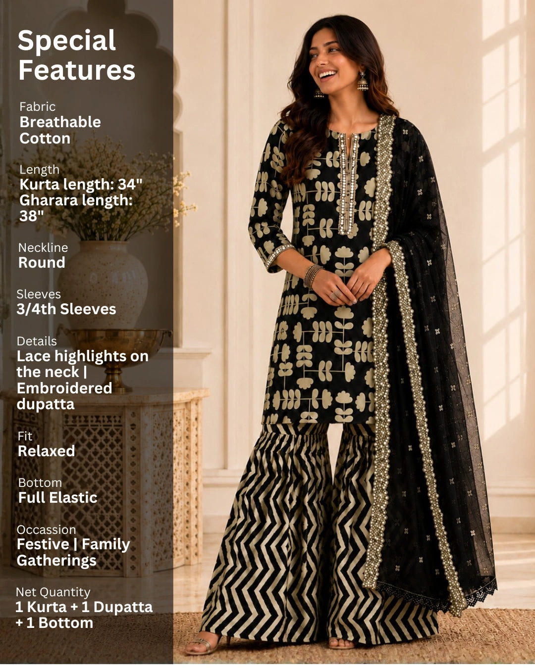 Kasturi Cotton Garara Set