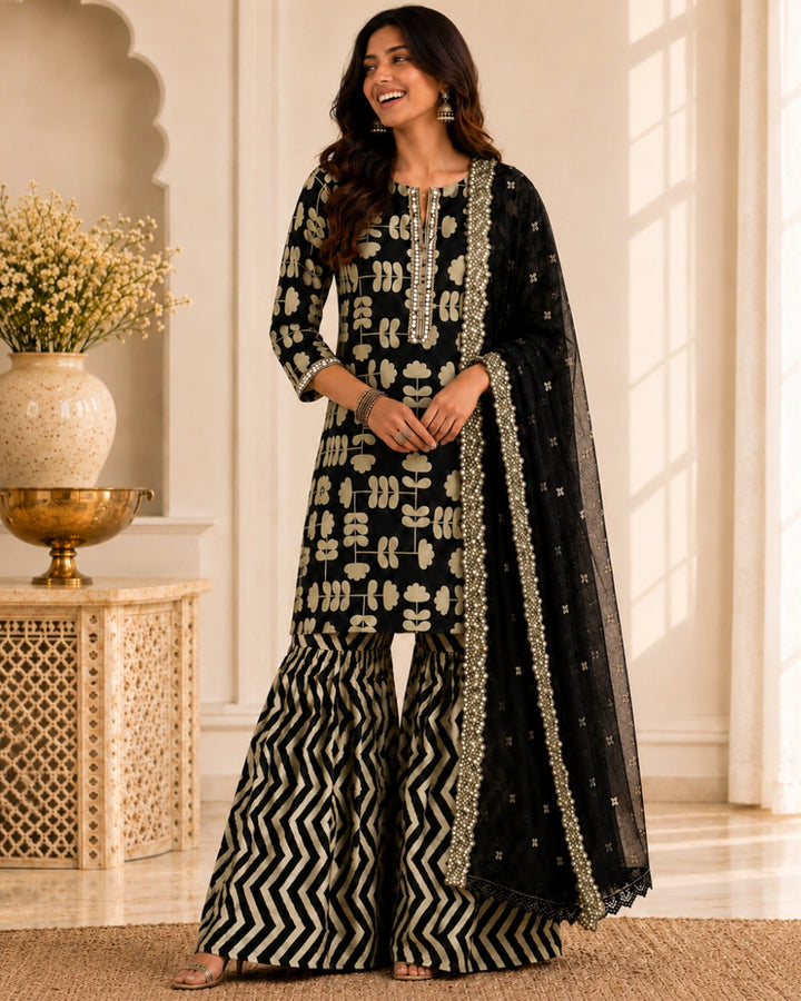 Kasturi Cotton Garara Set