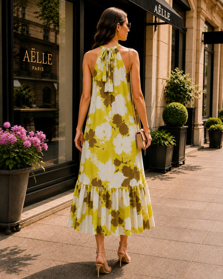 Lemon Muse Back Tie Dress For Women