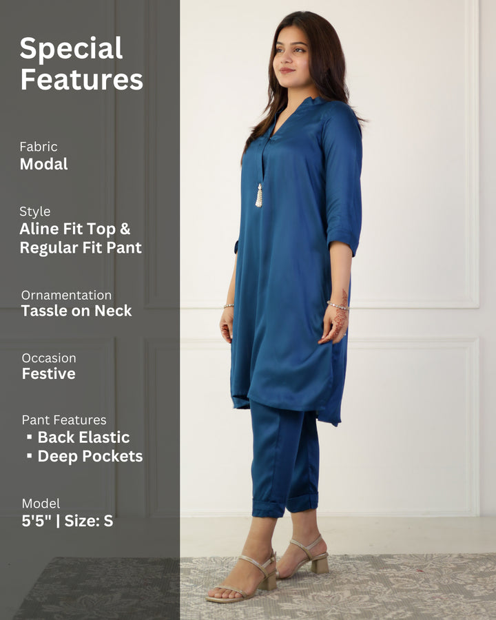 Ocean Blue Modal Kurta Set of 2