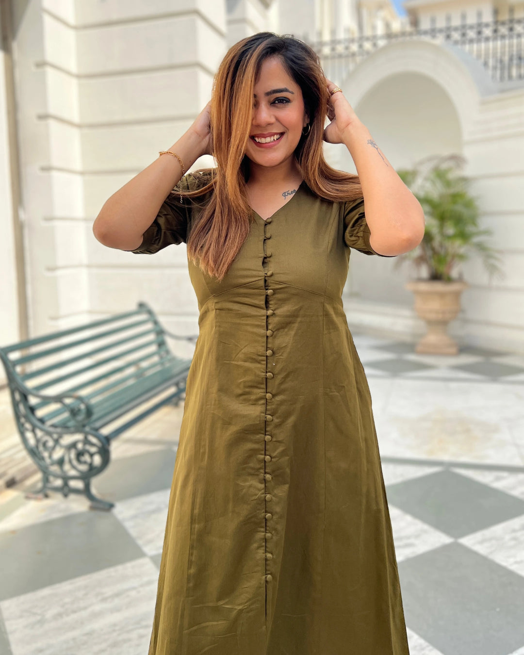 Olive Green Summer Dress The Svaya Olive Green Summer Dress The Svaya