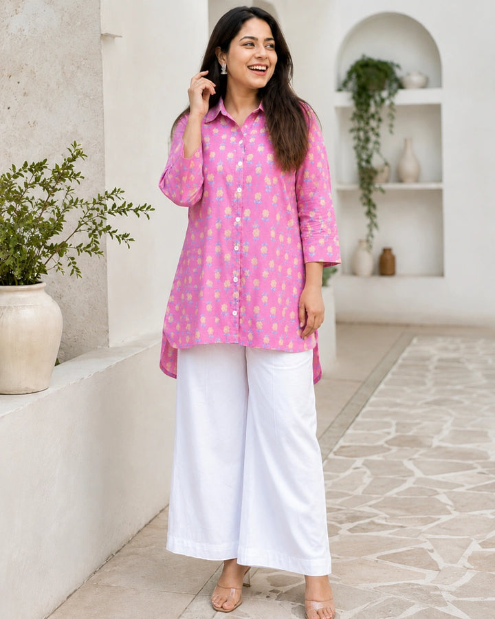 Petal Muse A-Line Shirt For Women
