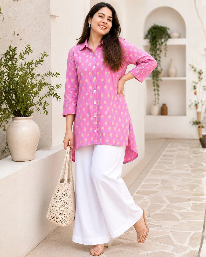 Petal Muse A-Line Shirt For Women