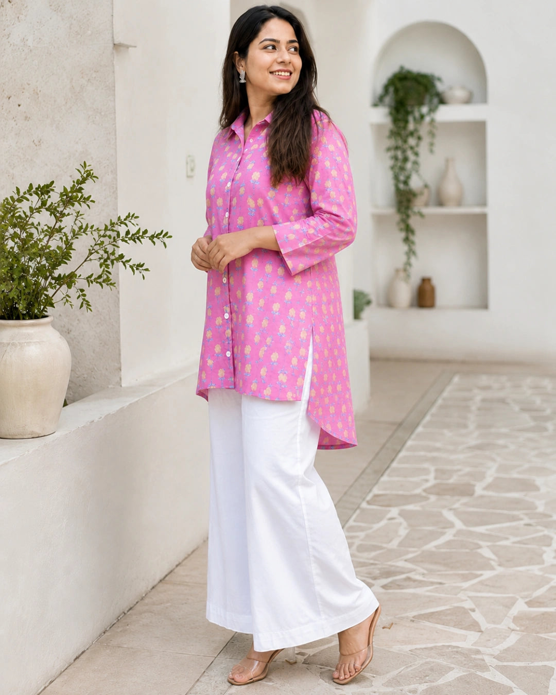 Petal Muse A-Line Shirt For Women
