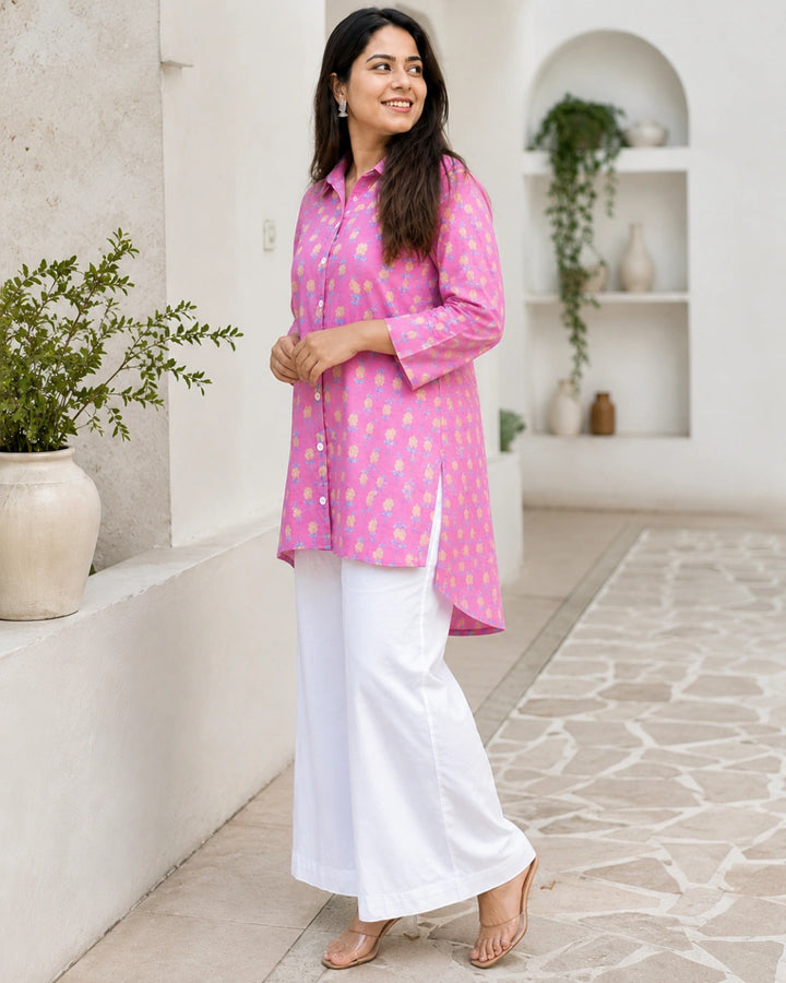Petal Muse A-Line Shirt For Women