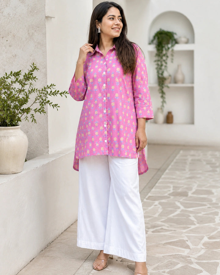 Petal Muse A-Line Shirt For Women