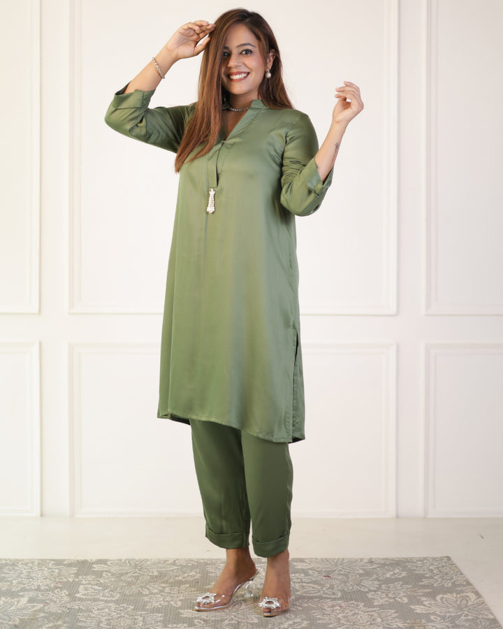 Pine Green Modal Kurta Set of 2