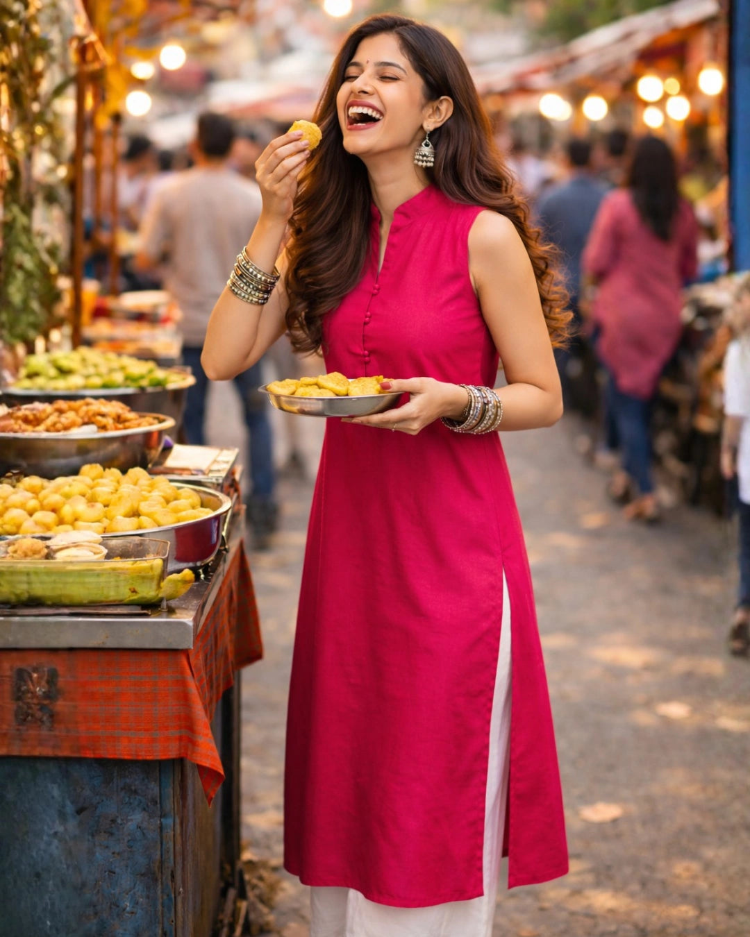 Step Out In Sap Green Comfort Kurta For Women