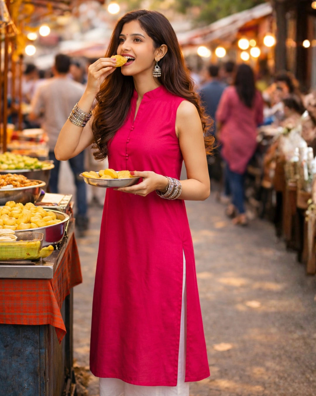 Step Out In Dark Green Comfort Kurta For Women