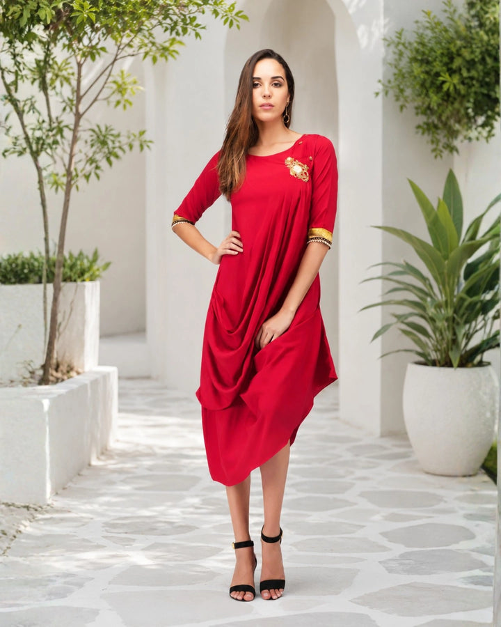 Red Draped Drama