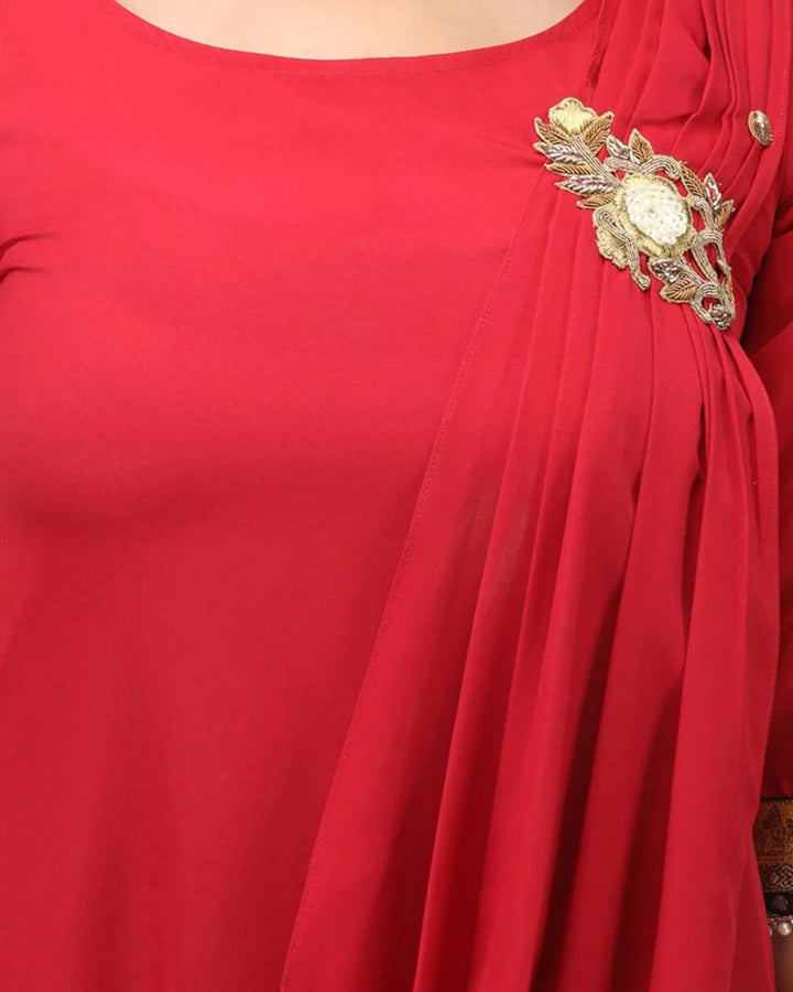 Red Draped Drama