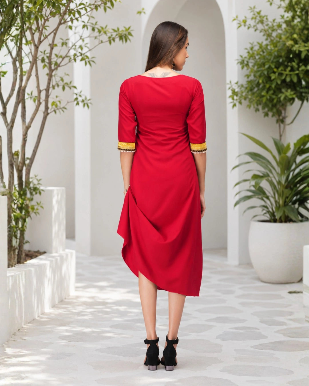 Red Draped Drama
