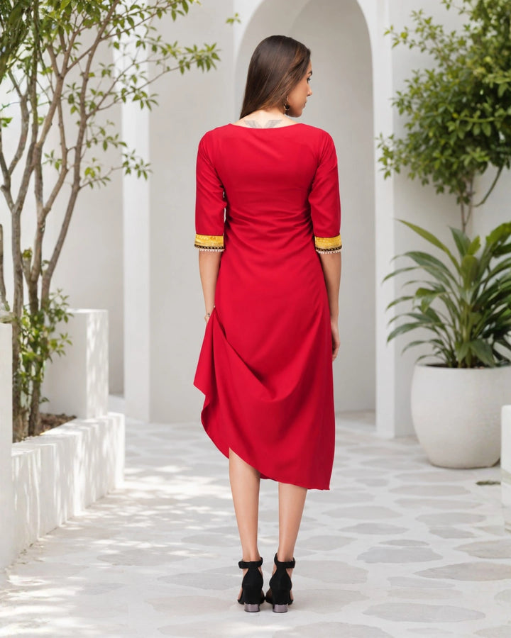Red Draped Drama
