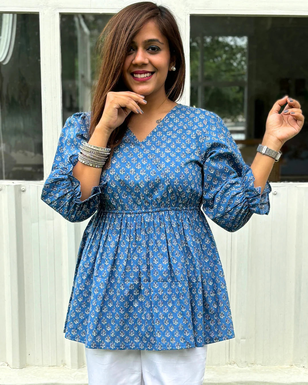 Fancy long top for girl sales