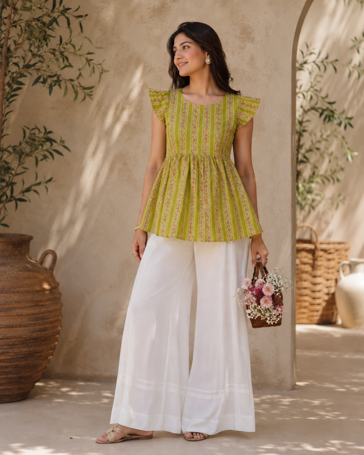 Sha Green Women's Long Top For Summer